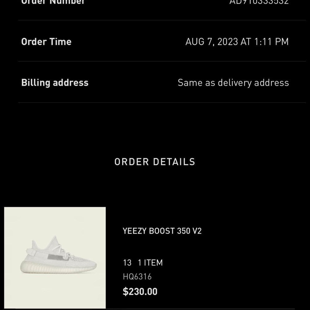 New Yeezy bone bone size 13